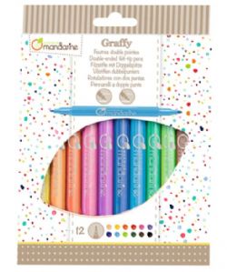 CRAYON FEUTRE DOUBLE POINTES - MANDALA